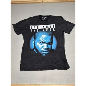 Ice Cube T Shirt Mens L Black 2023 Licensed Graphic Rap Hip Hop Vintage Wash